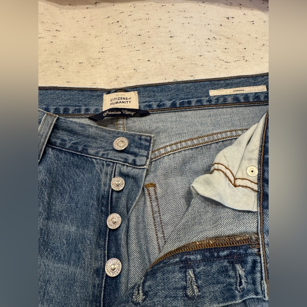 Citizens of Humanity Indigo Button-Fly Jeans